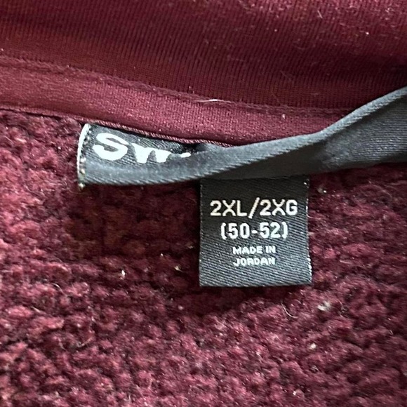 Men's Swiss Maroon Tech Full-Zip Fleece | 2XL - Picture 3 of 3
